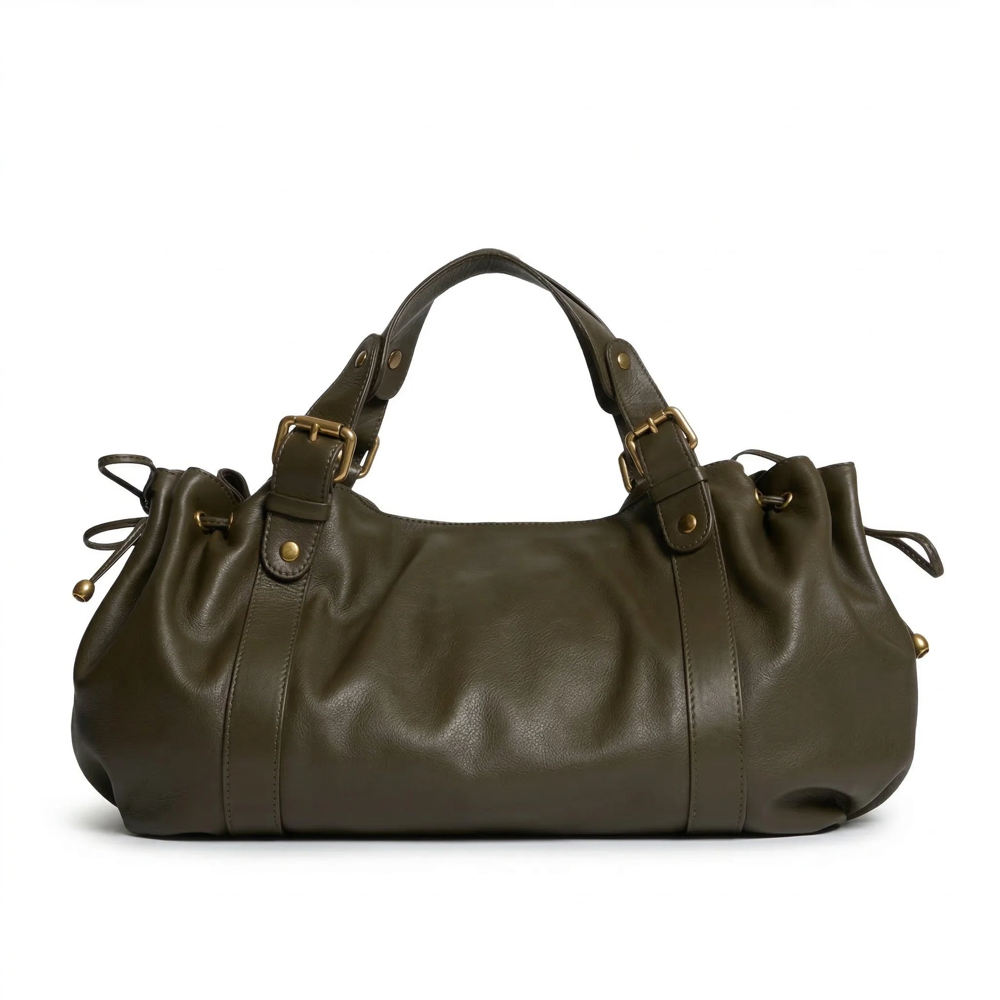 Woman carrying Miami Bag chestnut leather street style
